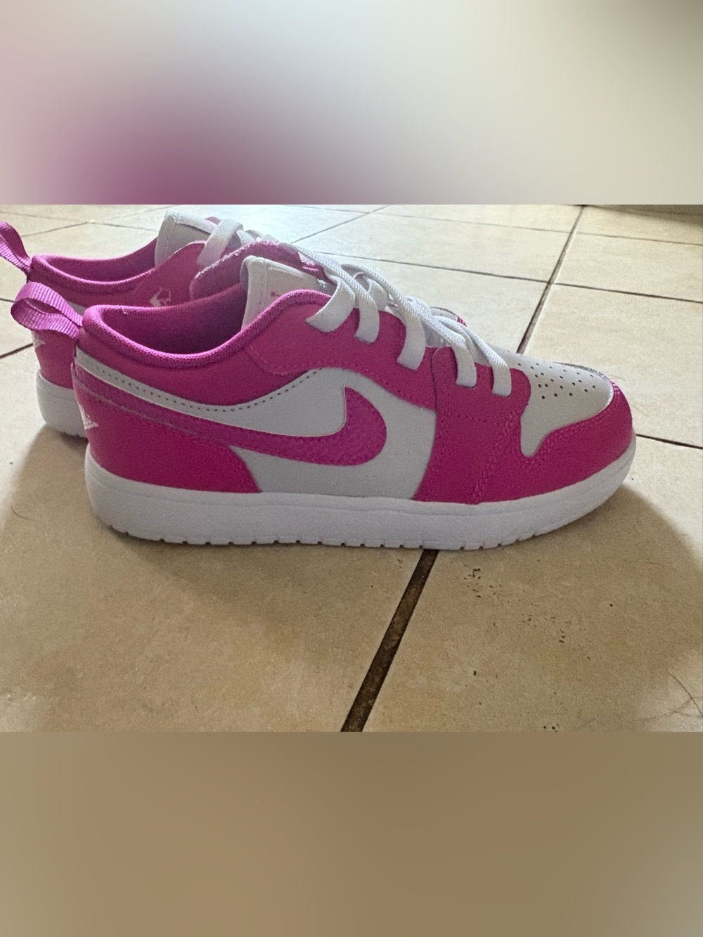 Nike Kids air Jordan Low-Top Sneakers - Hot Pink & White